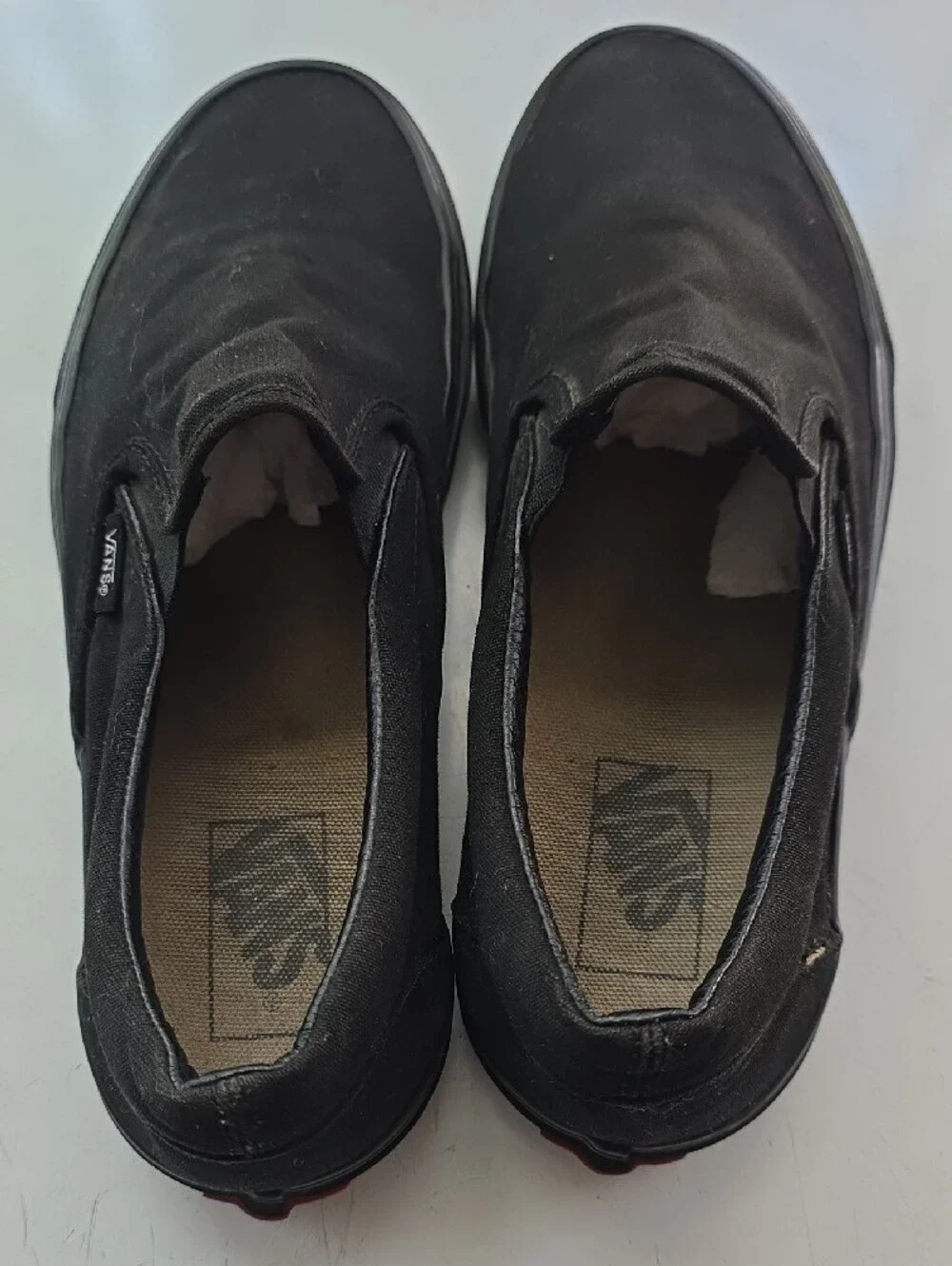 Vans Black Canvas Slip-On Loafers